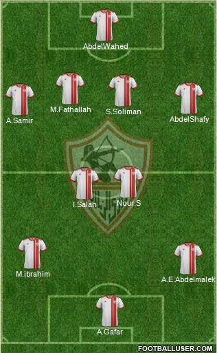 Zamalek Sporting Club Formation 2013