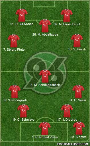 Hannover 96 Formation 2013