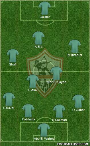 Zamalek Sporting Club Formation 2013