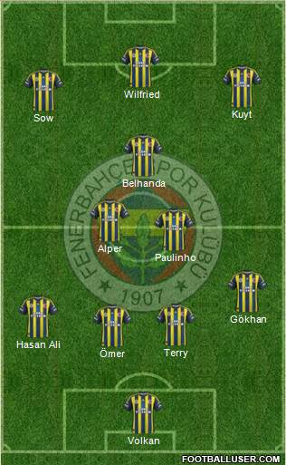 Fenerbahçe SK Formation 2013