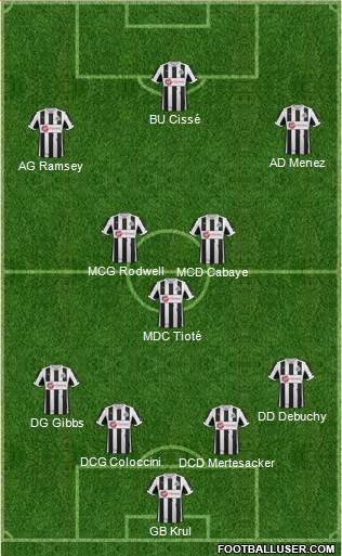 Newcastle United Formation 2013