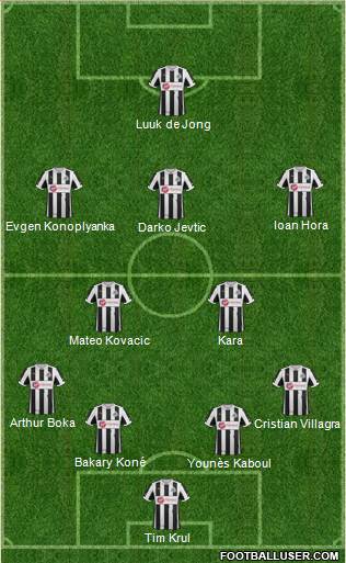 Newcastle United Formation 2013