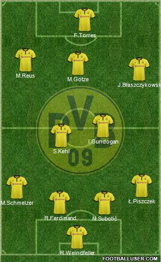 Borussia Dortmund Formation 2013