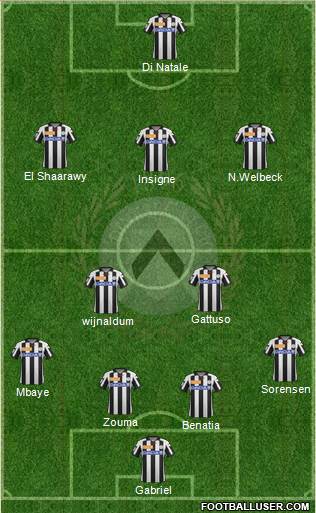 Udinese Formation 2013