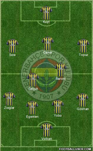 Fenerbahçe SK Formation 2013