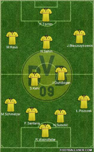 Borussia Dortmund Formation 2013