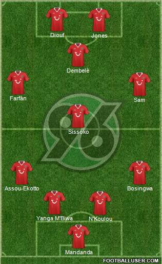 Hannover 96 Formation 2013