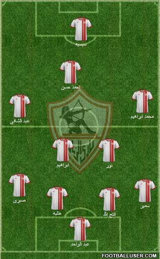 Zamalek Sporting Club Formation 2013