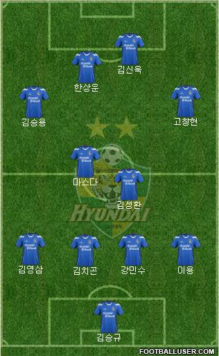 Ulsan Hyundai Formation 2013