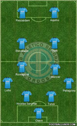 Belgrano de Córdoba Formation 2013