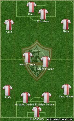 Zamalek Sporting Club Formation 2013