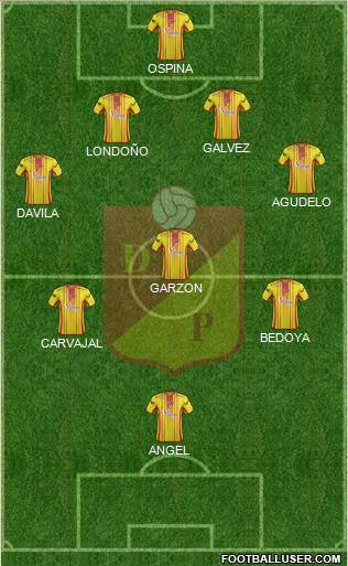 CS Deportivo Pereira Formation 2013