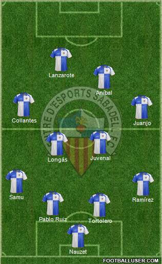 C.E. Sabadell Formation 2013