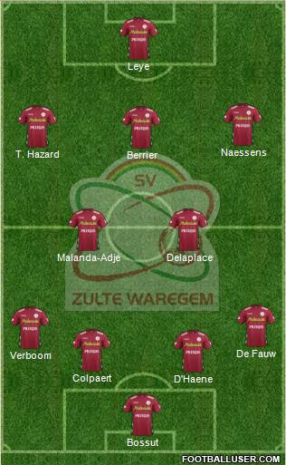 SV Zulte Waregem Formation 2013