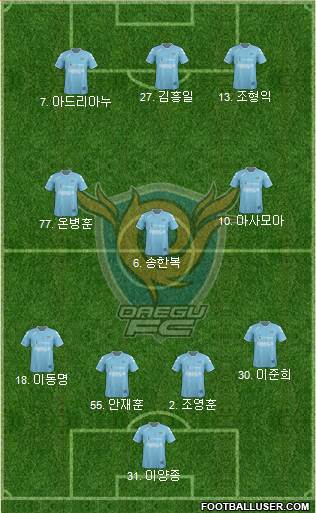 Daegu FC Formation 2013