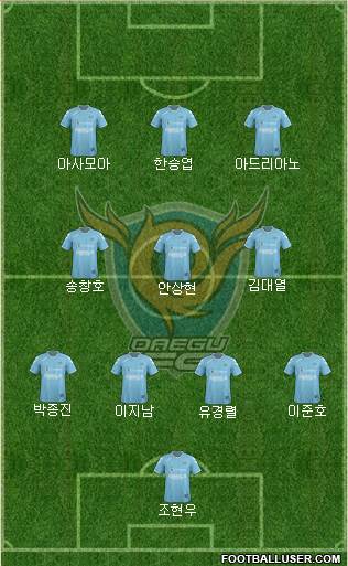 Daegu FC Formation 2013