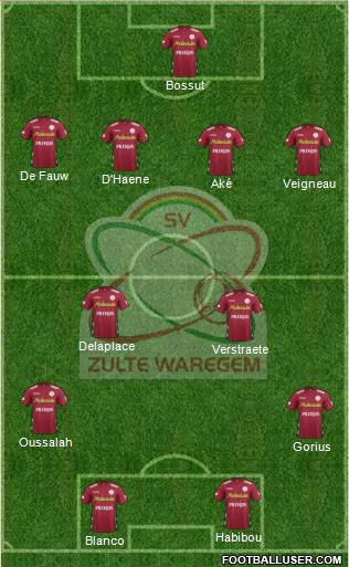 SV Zulte Waregem Formation 2013