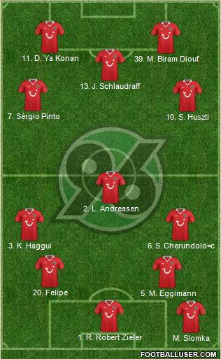 Hannover 96 Formation 2013