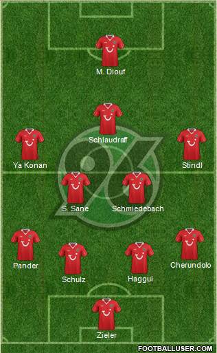 Hannover 96 Formation 2013