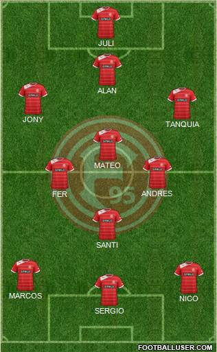 Fortuna Düsseldorf Formation 2013