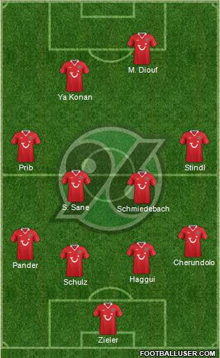 Hannover 96 Formation 2013