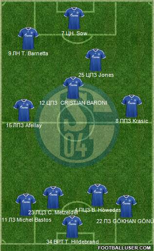 FC Schalke 04 Formation 2013