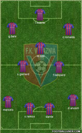 KS Vllaznia Shkodër Formation 2013