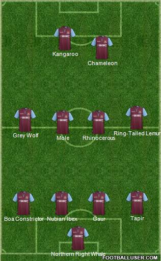 West Ham United Formation 2013