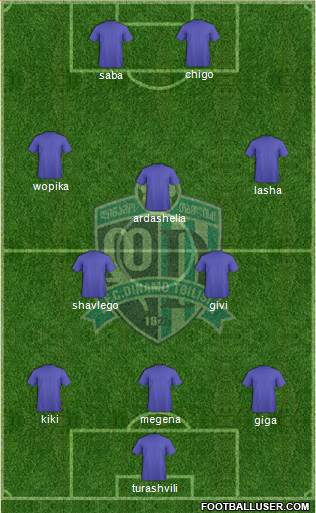 Dinamo Tbilisi Formation 2013