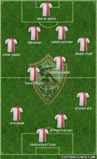 Zamalek Sporting Club Formation 2013