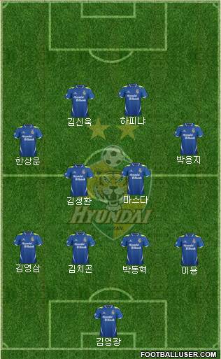 Ulsan Hyundai Formation 2013