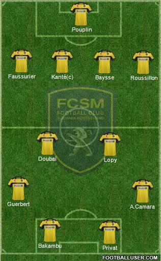 FC Sochaux-Montbéliard Formation 2013