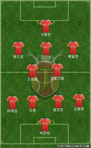 Jeju United Formation 2013