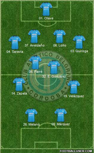 Belgrano de Córdoba Formation 2013