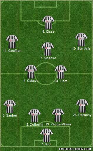 Newcastle United Formation 2013