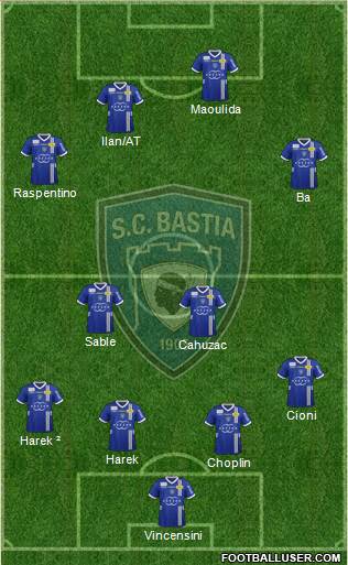 Sporting Club Bastia Formation 2013