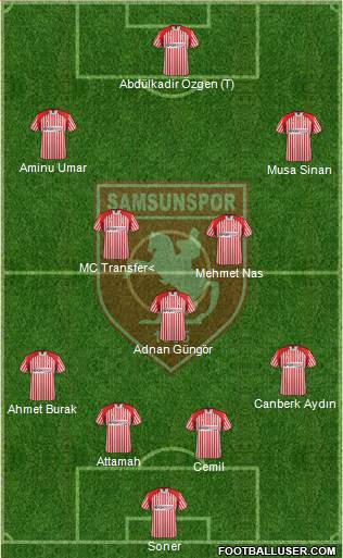 Samsunspor Formation 2013