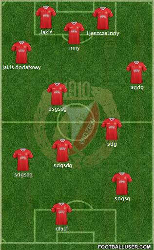 Widzew Lodz Formation 2013