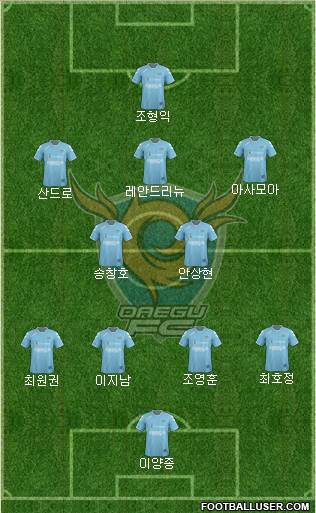 Daegu FC Formation 2013