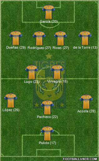 Club Universitario de Nuevo León Formation 2013