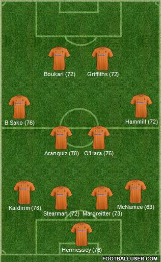 Wolverhampton Wanderers Formation 2013