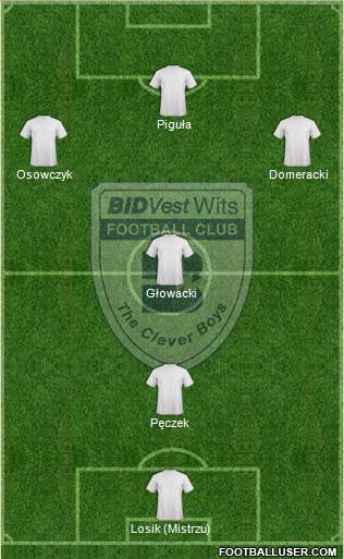 Bidvest Wits Formation 2013