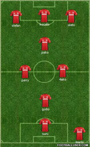 Adelaide United FC Formation 2013