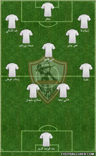 Zamalek Sporting Club Formation 2013