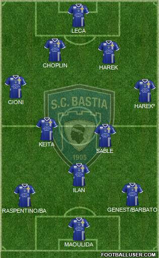 Sporting Club Bastia Formation 2013