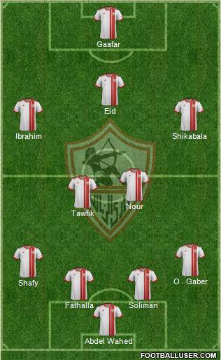 Zamalek Sporting Club Formation 2013