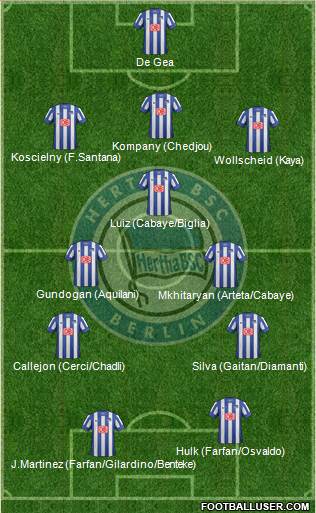 Hertha BSC Berlin Formation 2013