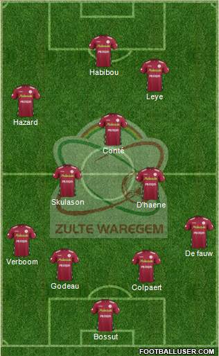 SV Zulte Waregem Formation 2013