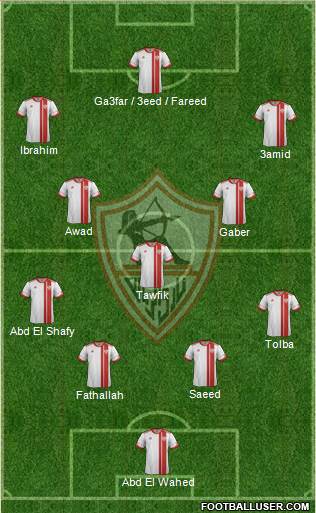 Zamalek Sporting Club Formation 2013