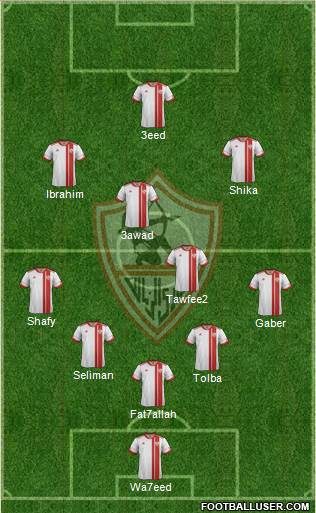 Zamalek Sporting Club Formation 2013